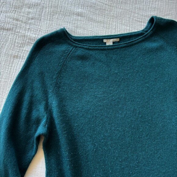 Halogen wool sweater cashmere sweater green - Picture 3 of 10